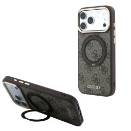 Кейс Guess PU 4G Ring Stand MagSafe Case за iPhone 18 Pro Max / 17 Pro Max - Кафяв