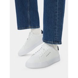 Tommy Hilfiger Сникърси Th Court Lth Detail Ess FM0FM05367 Бял