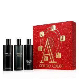 Giorgio Armani Code Homme комплект за мъже Парфюм 15 ml + Eau de Parfum 15 ml + Eau de Toilette 15 m