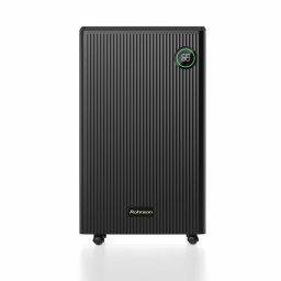 Обезвлажнител Rohnson Genius Wi-Fi R-91220, консумирана мощност 285 W (при 27 °C и влажност 60 %), резервоар 5.5 l, подходящ за пространства до 120 m², йонизационната функция, черен