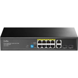 Комутатор Cudy GS1010PS2 8-Port Gigabit PoE+ Switch with 2 Gigabit Uplink ports and 2 Gigabit SFP slot 120W 8-10/100/1000 BASE-T