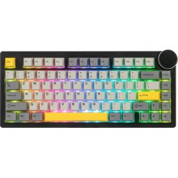 Геймърска механична клавиатура Ajazz AK820 V2 - Arctic Isle Magnetic Switch, Black, Gray, Yellow