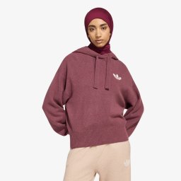 Пуловер adidas Essentials Knit Hoodie Quiet Crimson L