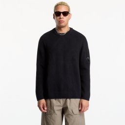 Пуловер C.P. Company Full Rib Cotton Lens Crewneck Sweater Black S