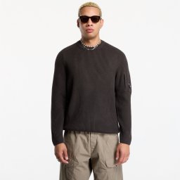 Пуловер C.P. Company Full Rib Cotton Lens Crewneck Sweater Black XXL