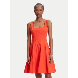 STAUD Ежедневна рокля Mini Wells R25S2249PO Оранжев Slim Fit