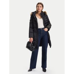 Guess Пухено яке W5BL30 W2802 Черен Regular Fit