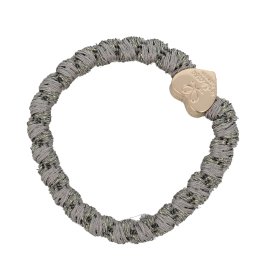 By Eloise London Gold Heart Woven цвят Pebble Grey