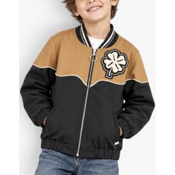 SCOTCH&SODA х Elvis Capsule Colour Block Bomber Jacket Black/Brown