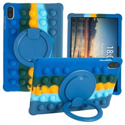 Силиконов гръб със стойка Pop IT за Honor Pad X8a - сини ленти