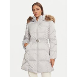 Guess Пухено яке New Olga W4BL40 WEX52 Сив Regular Fit