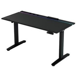 Гейминг бюро Ultradesk Vortex, карбоново покритие, 122 x 72 cm, до 130 кг. натоварване, органайзер за кабели, вградена стойка за слушалки, LED RGB подсветка, черно