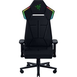 Геймърски стол Razer Soma Chroma (RZ38-04260100-R3G1), до 136kg, текстил, стоманена основа, регулируеми подлакътници, регулируема облегалка, лумбална опора, черен