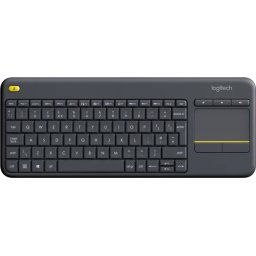 Безжична клавиатура Logitech Wireless Touch Keyboard K400 Plus, черна