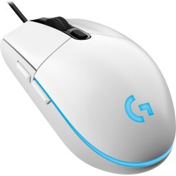 Геймърска мишка Logitech G102 LightSync, RGB, Оптична, Жична, USB, Бяла