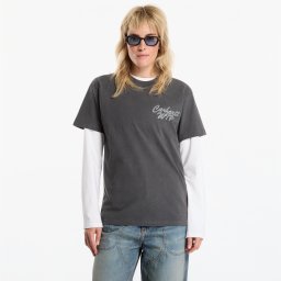 Тениска Carhartt WIP S/S Hatching Script T-Shirt UNISEX Black Garment Dyed M
