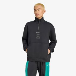 Суитшърт adidas Liverpool FC EQT Half Zip Top Black L