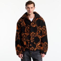 Яке Daily Paper Burned Shield Fur Jacket Black L