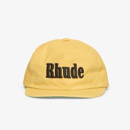 Шапка Rhude Logo Leather Hat Yellow/ Black Universal