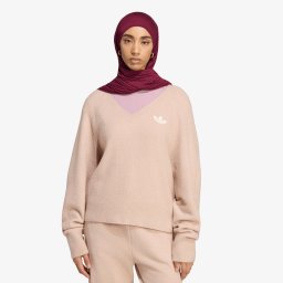 Пуловер adidas Essentials Knit V-Neck Sweatshirt Long Sleeve Wonder Taupe XL