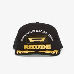 Шапка Rhude Racing Panel Trucker Hat Black/ Yellow Universal