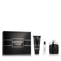 Montblanc Legend for Men комплект за мъже Eau de Toilette 100 ml + Eau de Toilette 7,5 ml + Душ гел опция Black - White Cover