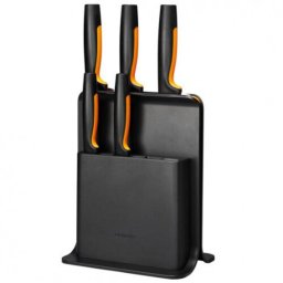 Комплект ножове Fiskars Functional Form с поставка, 5 бр.