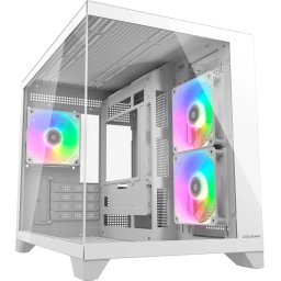 COUGAR FV150 Mini RGB PC Case, Mid tower, White