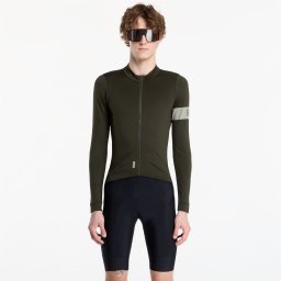 Джърси Rapha Men's Pro Team Long Sleeve Midweight Jersey Bottle Green/ White L