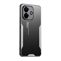 Алуминиев гръб за Xiaomi Redmi Note 17 4G/5G - черен със сребрист ръб