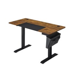 Бюро Songmics LSD016X01/LSD016KD01, 1400 x 600 mm, до 80 кг. натоварване, дърво/стоманена рамка, 2 отвора кабели, джоб за съхранение на вещи, електрическо управление на височина, кафяво