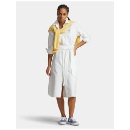 Polo Ralph Lauren Рокля тип риза N Cory Dr 211928804001 Бял Straight Fit