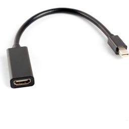 Адаптер Lanberg adapter display port mini (m) -> HDMI (f), 20cm cable, black