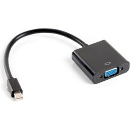 Адаптер Lanberg adapter display port mini (m) -> VGA (f), 20cm cable, black