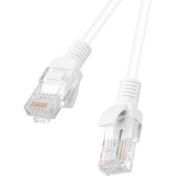 Кабел Lanberg patch cord CAT.5E 1m, white