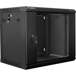 Комуникационен шкаф Lanberg rack cabinet 19” wall-mount 9U / 600x450 for self-assembly (flat pack), black