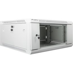 Комуникационен шкаф Lanberg rack cabinet 19" wall-mount 4U / 600x600 for self-assembly (flat pack), grey