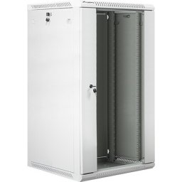 Комуникационен шкаф Lanberg rack cabinet 19" wall-mount 22U / 600x600 for self-assembly (flat pack), grey