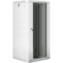 Комуникационен шкаф Lanberg rack cabinet 19" wall-mount 27U / 600x600 for self-assembly (flat pack), grey