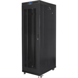 Комуникационен шкаф Lanberg rack cabinet 19" free-standing 42U/800x1200 (flat pack) with mesh door lcd black v2