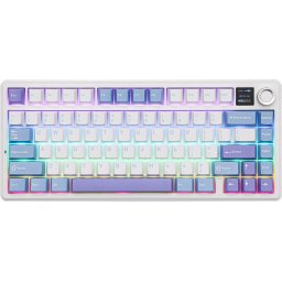 Aula геймърска механична клавиатура F75 MAX - Reaper Switch [Linear] White, Blue, Purple