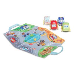 Образователна Играчка Плюшени Колички 4 Броя С Пътна Постелка И Чанта 12 + Toyz