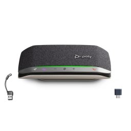 Конферентен високоговорител HP Poly Sync 20+M, 40mm говорител, 3 микрофона, Mute бутон, до 20 часа време на работа, Bluetooth, USB