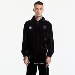 Суитшърт Umbro Velvet Masked Zip Hoodie Black XL