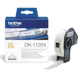 Консуматив Brother DK-11204 Multi Purpose Labels, 17mmx54mm, 400 labels per roll, Black on White