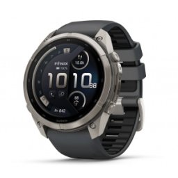 Garmin fēnix® 9 Pro, inReach® - 51 мм Titanium с Graphite/Black силиконова каишка