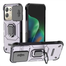 Хибриден гръб със стойка и слайдър за камера за Xiaomi Redmi 17 4G/5G - тъмно лилав