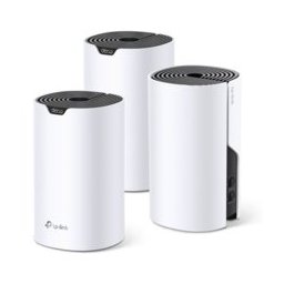 Безжична Mesh Wi-fi система TP-Link Deco S4 (3-pack), 1200Mbps, 2.4GHz (300 Mbps), 5GHz (867Mbps), Wireless AC, 2x Gigabit Ethernet Ports (WAN/LAN), 3 устройства