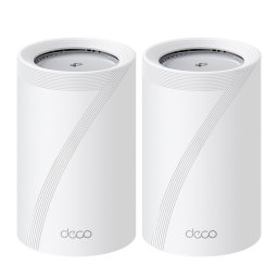 Мрежеста система TP-Link Deco BE65 Pro (2-pack), 11000Mbps, 2.4GHz (688 Mbps)/ 5GHz (4324Mbps)/ 6GHz (5764Mbps), Wireless BE, 2x 100/1000/2500/5000Mbps WAN/LAN, 1x 100/1000/2500Mbps WAN/LAN, 1x USB-A, 4 вътрешни антени