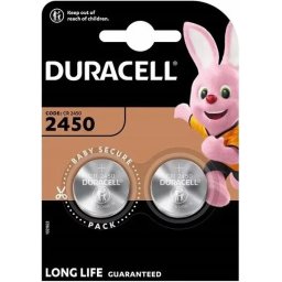 Батерия литиевa CR2450 3V 2pk блистер DURACELL /цена за 2 батерии/
